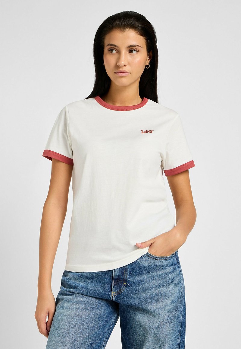 Lee RINGER TEE - T-shirt print - ecru