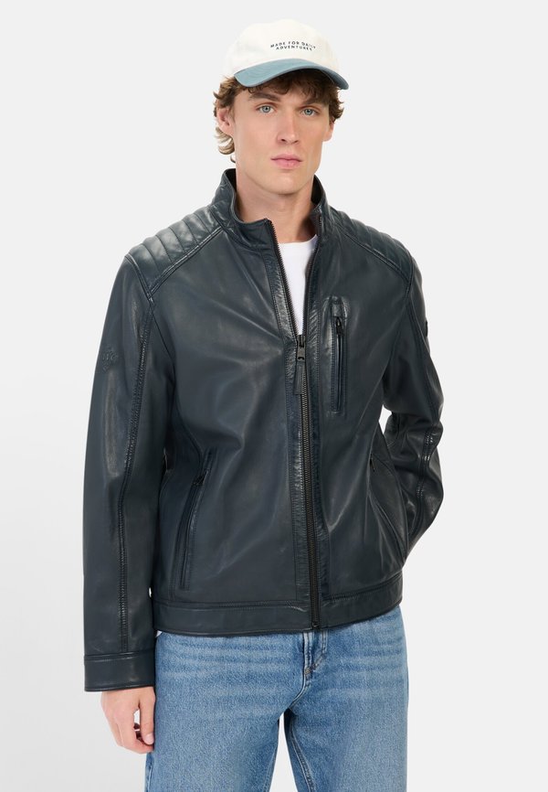 MIT AUFGESETZTEN TASCHEN - Lederjacke