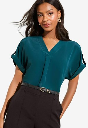 UTILITY SHORT ROLL SLEEVE - REGULAR FIT - Blus - teal blue