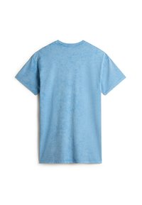 Välja passform ljusblå t-shirt i bomull. Har en rund halsringning och korta ärmar med en texturerad, subtil mönstring.