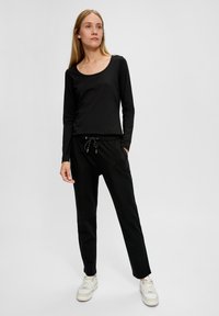 s.Oliver AUS STRETCH - Langarmshirt - schwarz