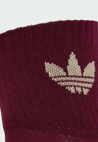 adidas Originals 3PACK - Ponožky - white   stone khaki   maroon