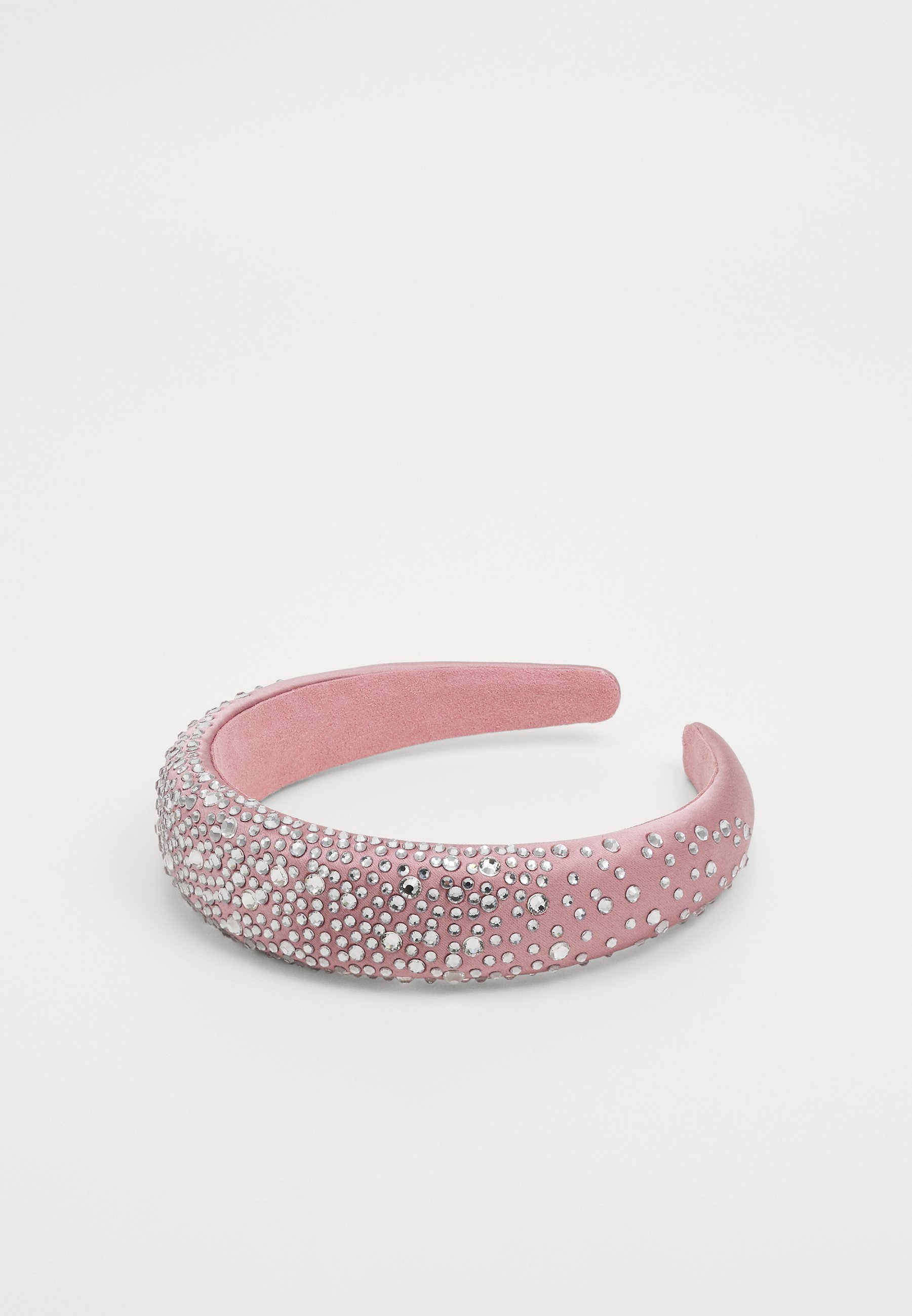 Fascia Per Capelli Annodata Con Perle E Strass – NVENF, Accessorio Moda Donna, Colore Rosa