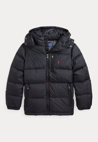 RIPSTOP DOWN HOODED JACKET - Pūkinė striukė - black