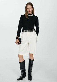 Mango Strickpullover - black