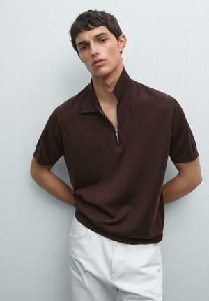Massimo Dutti WITH COLLAR - Polo - bordeaux
