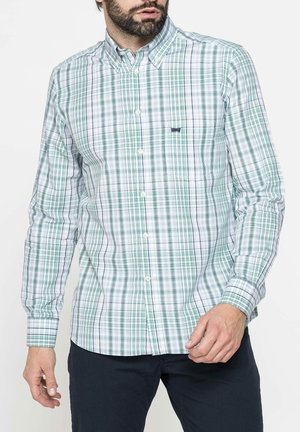 Carrera Jeans Camicia - bianco blu verde a scacchi