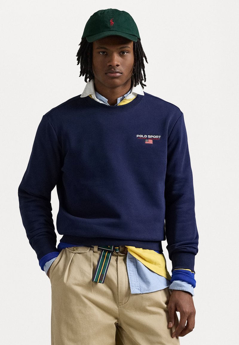 Polo Ralph Lauren - POLO SPORT SWEATSHIRT UNISEX - Sportinis megztinis - cruise navy/white, Padidinti