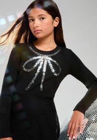 Lipsy BOW EMBELLISHED  - Abito in maglia - black