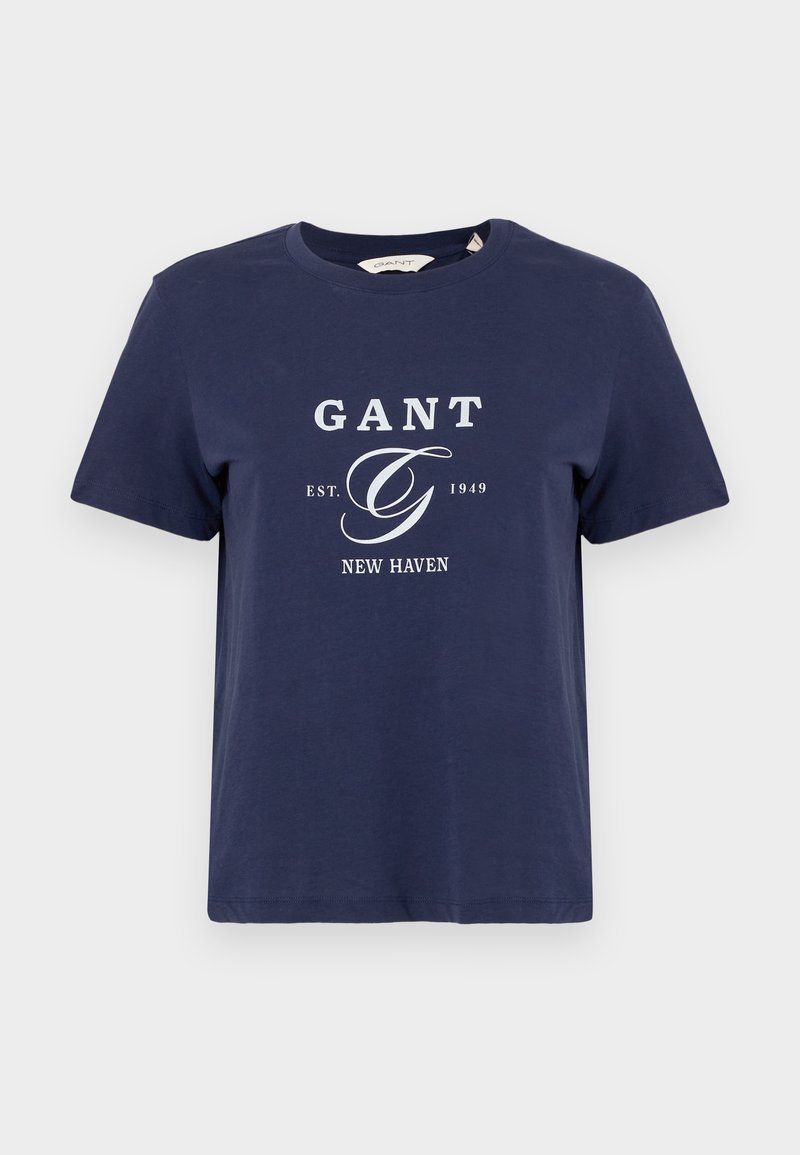 Gant T-shirt print donkerblauw Gant T-shirt print donkerblauw