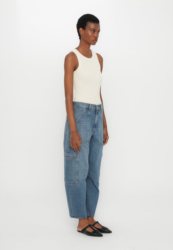 MARCELLE - Cargo trousers - elysian indigo3