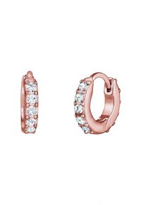Elli SPARKLING BASIC - MIT KRISTALLEN VON SWAROVSKI® - Orecchini - rose gold-coloured