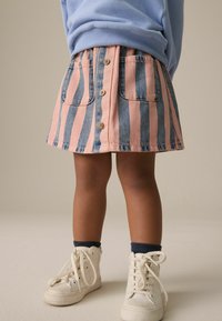Next REGULAR FIT -  STRIPE - Jupe trapèze - denim pink