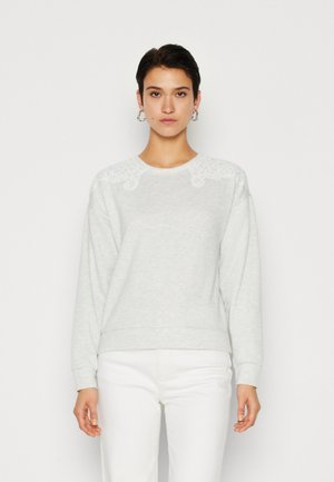 ONLGINA O NECK  - Sweater - light grey melange/white