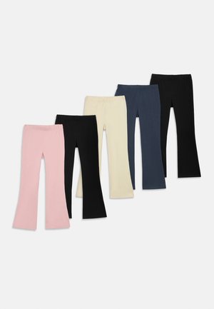 5 PACK - Legging (type pantalon) - black/beige/pink