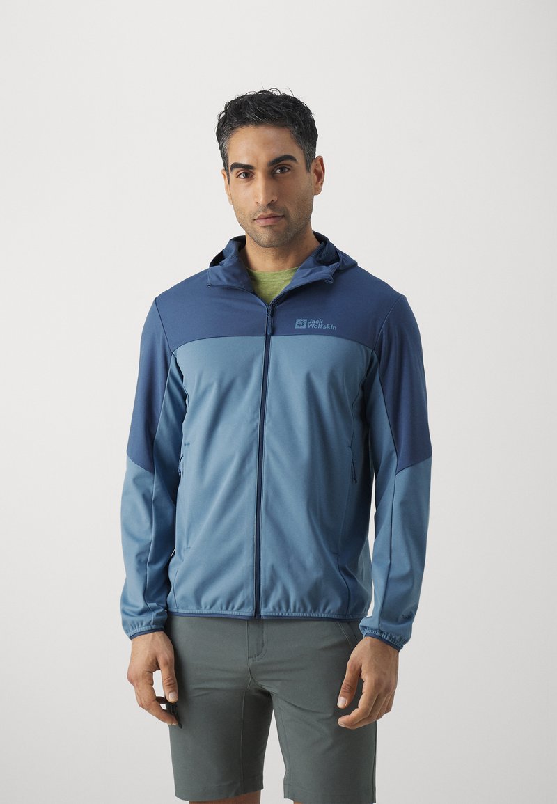 Jack Wolfskin - FELDBERG HOODY - Āra jaka - elemental blue, Palielināt