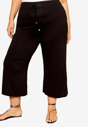 Friends Like These BELTED WIDE LEG CULOTTE- PLUS SIZE  - Pantaloni - black