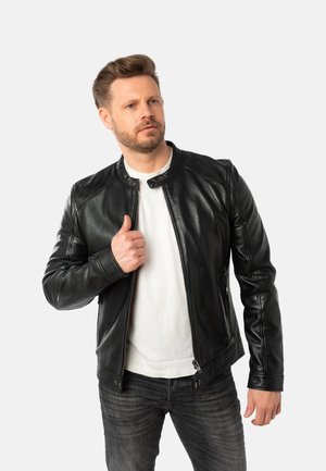 MTIBOR BIKER - Chaqueta de cuero - black