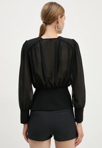 Elisabetta Franchi IN GEORGETTE CON BASCHINA - Camicetta - nero