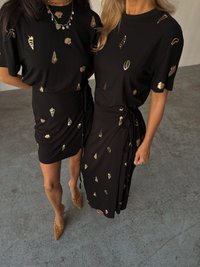 Never Fully Dressed MIDI LEIA DRESS - Jerseykjole - black
