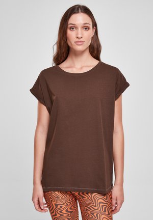 EXTENDED SHOULDER - Camiseta básica - brown