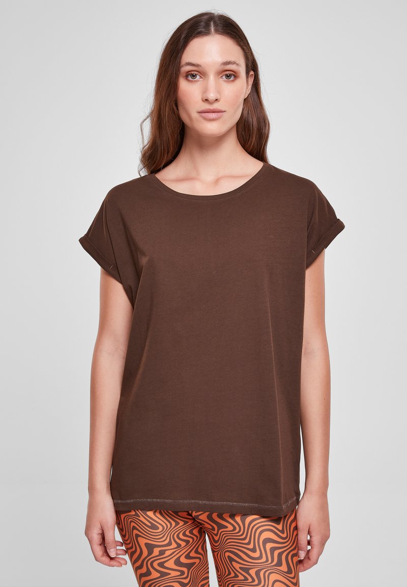 Urban Classics - EXTENDED SHOULDER - T-shirt basic - brown, Ingrandire