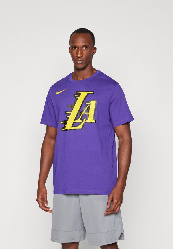 NBA CITY EDITION LOS ANGELES LAKERS LOGO TEE - Club wear - field purple