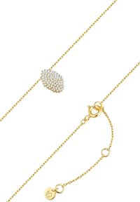 Kuldne kettbracelet, millel on lehekujuline aksessuaar, mis on kaunistatud selgete kristallidega. Sisaldab homaariklambriga sulgurit ja reguleeritavat lingi pikkust.