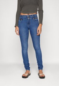 ONLY - ONLDAISY YOKE ZIP - Jeans Skinny Fit - dark blue denim Thumbnail Image 1