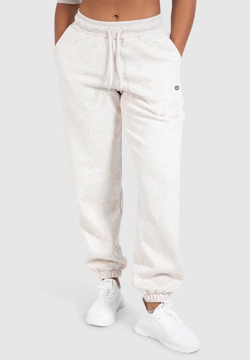 Smilodox AMELIA CUFFED JOGGERS - Trainingsbroek - beige melange