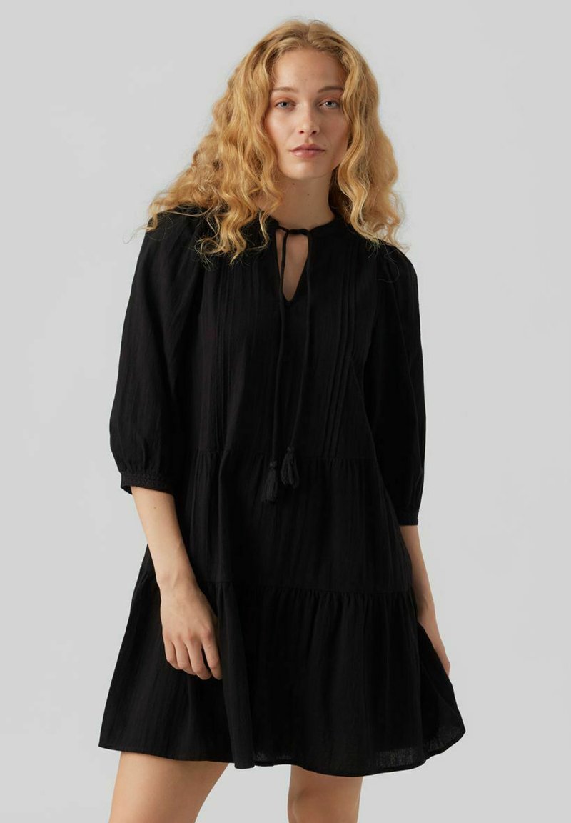 Vero Moda - PRETTY 3/4 - Day dress - black, Enlarge