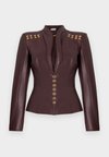 Faux leather jacket - merlot