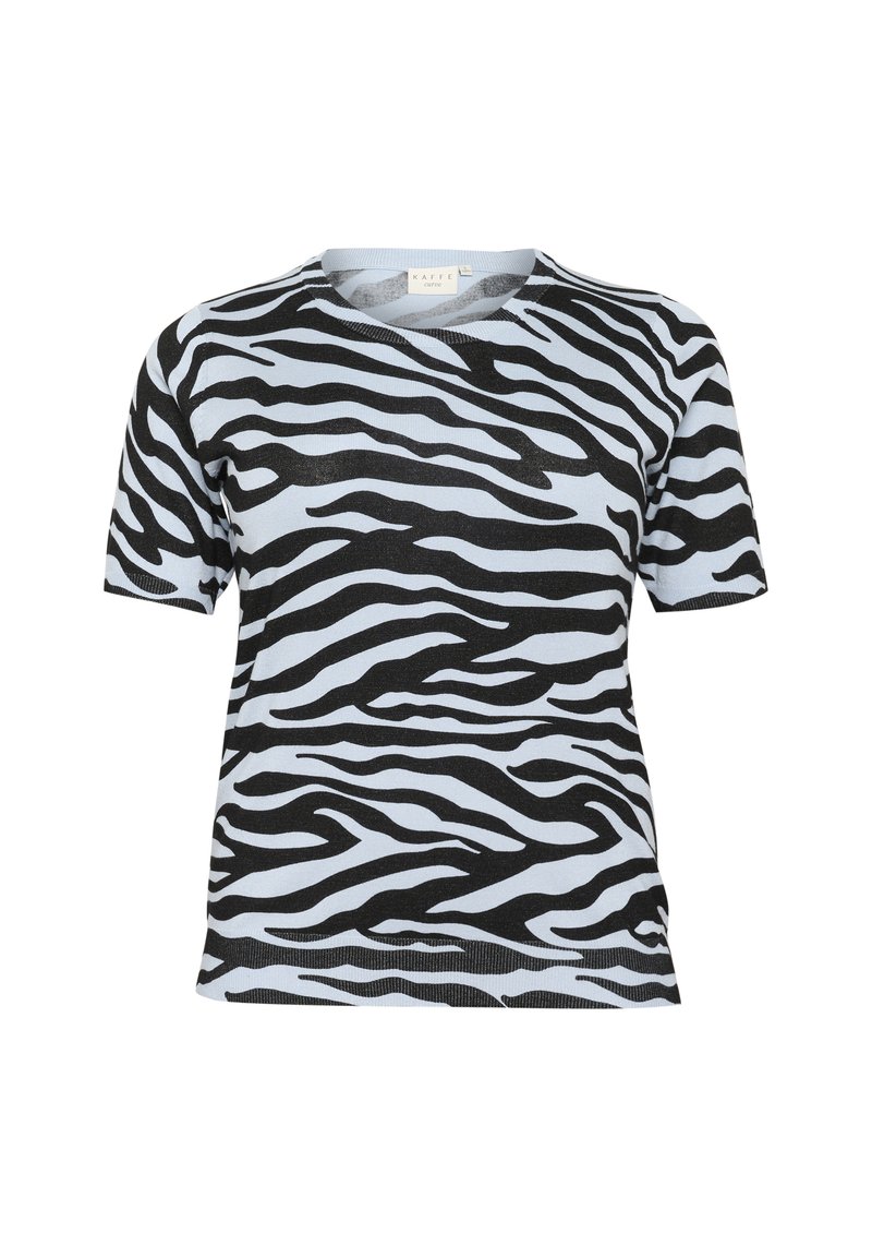 Kaffe Curve T-shirt print blauw