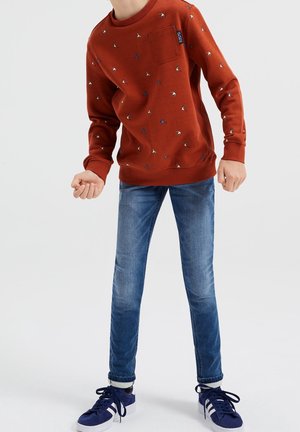 WE Fashion, Sweatshirt - mottled dark brown