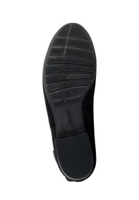 Suola nera in gomma testurizzata per grip, con punta liscia e tacco curvato. Marchio Gabor vicino all'area del tacco.