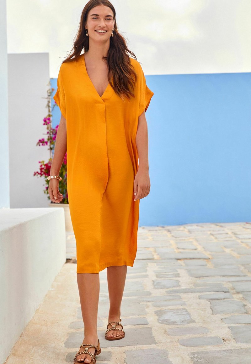 Next SATIN KAFTAN COVERUP BEACH DRESS Accessorio da spiaggia orange
