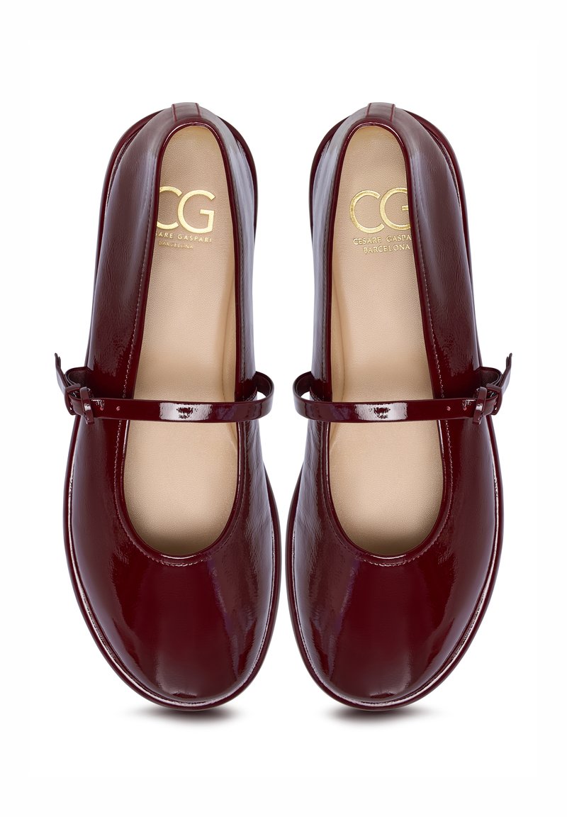 Cerdá Lunar Tempo - Ballerine Donna In Pelle Colore Cranberry, Tacco Piatto, Tomaia Sintetica, Taglia 32 EU (3X-Stretta)