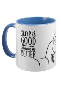 Snoopy THE PEANUTS TASSE SNOOPY-SLEEP IS GOOD AND BOOKS ARE BETTER - Trinkflasche - weiß blau
