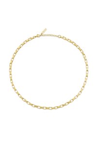 Collana in oro con maglie quadrate, finitura testurizzata e chiusura regolabile. Misura circa 45 cm di lunghezza.