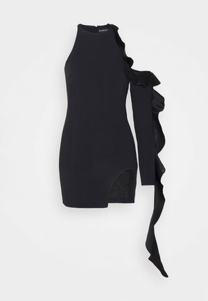 David Koma RUFFLE DETAIL ONE ARCH HEM CUTOUT MINI DRESS - Cocktail φόρεμα / Φόρεμα για πάρτι - black