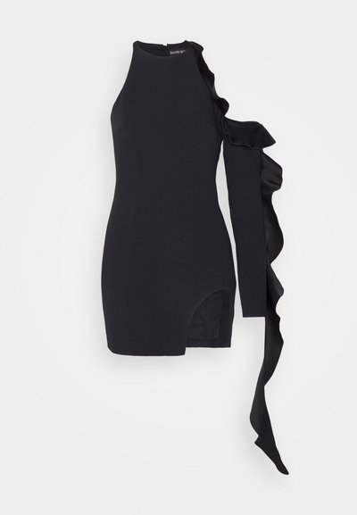 David Koma RUFFLE DETAIL ONE ARCH HEM CUTOUT MINI DRESS - Cocktail φόρεμα / Φόρεμα για πάρτι - black