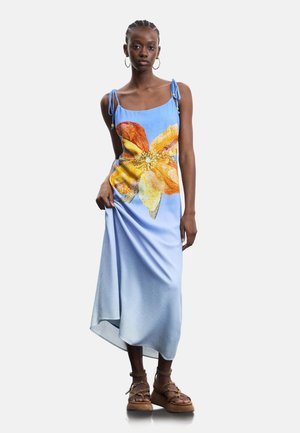 Desigual, PRINTED LONG DRESS - Velika haljina - blue