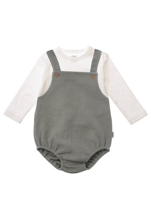 2TLG SET - Dungarees - oliv-weiss