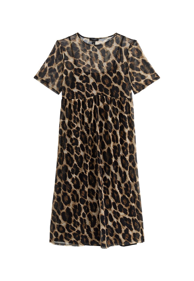 New Look Curves Jurk bruin