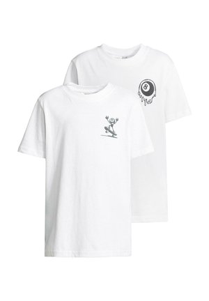 2 PACK-KURZARM-MELTING BALL SKATER - T-shirts med print - white white