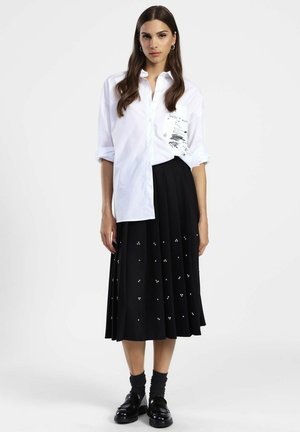 MIDI CON APPLICAZIONI - Gonna a campana - nero