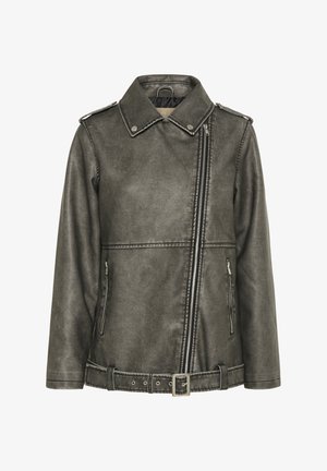 Culture DREW - Jachetă din imitație de piele - black wash