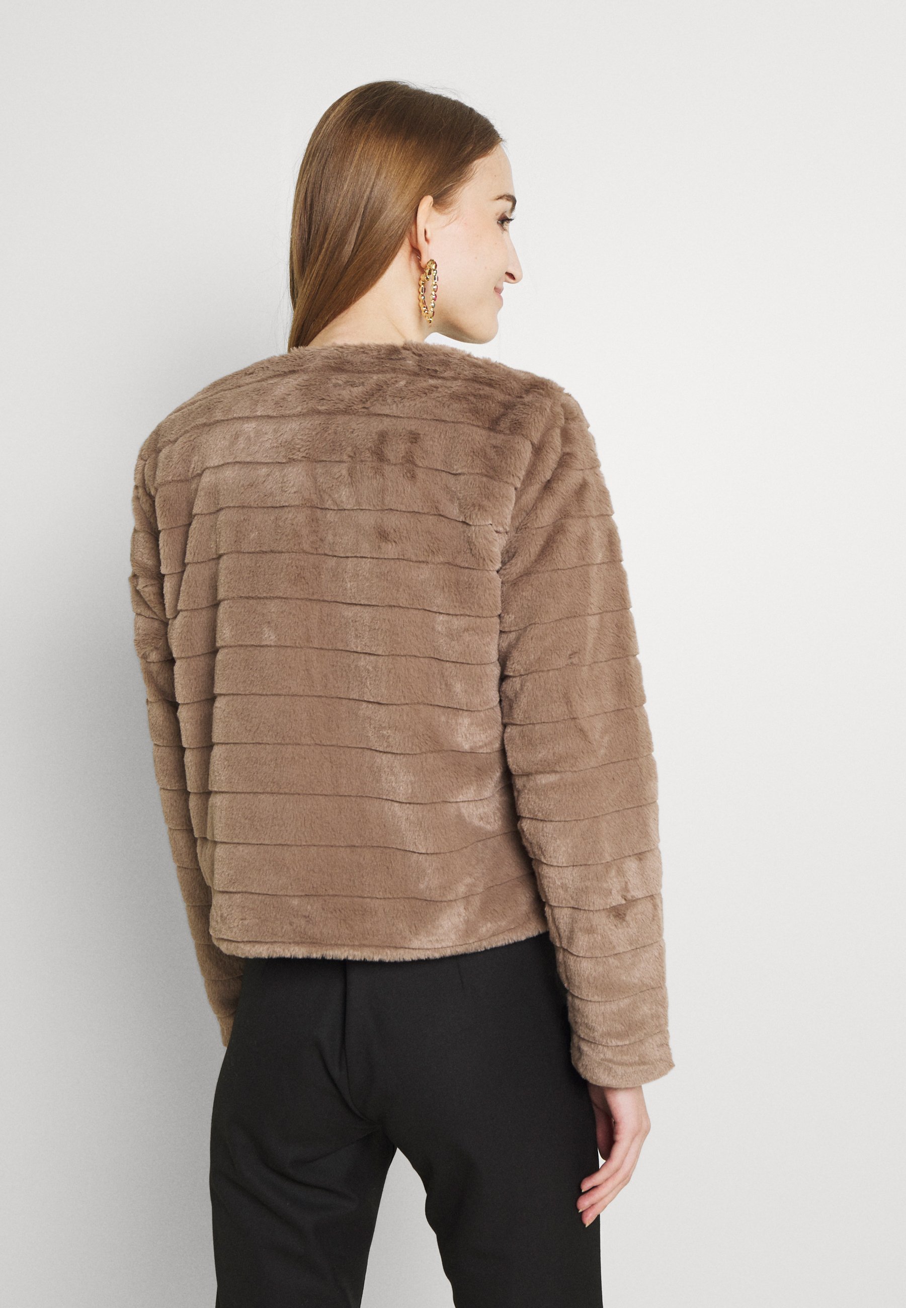 taupe cropped jacket