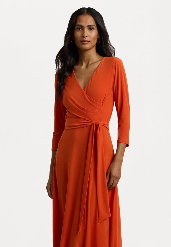 SURPLICE JERSEY DRESS - Jerseykleid - orange
