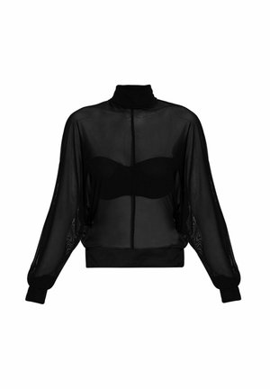 #VDR VILLADELLEROSE, TURTLENECK SHEER BLOUSE - Blouse - black